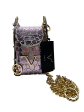 Carica l'immagine nel visualizzatore di Gallery, Borsa Rosa con tracolla dorata