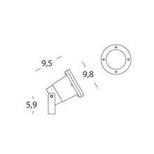 Carica l'immagine nel visualizzatore di Gallery, faretto-sovil-nero-staffa