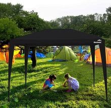 Carica l'immagine nel visualizzatore di Gallery, Tenda Gazebo da Giardino Pieghevole Nera